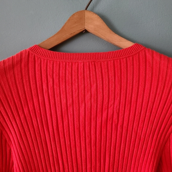 Cabi Trumpet Bell Sleeve Knit Sweater Size Medium - Picture 5 of 9
